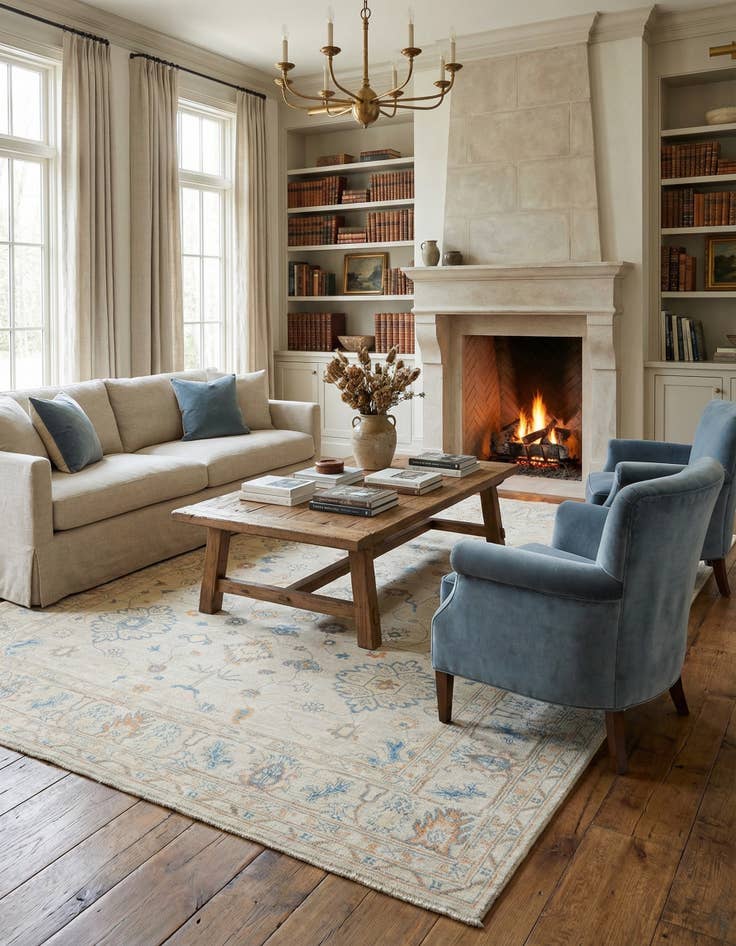 Detail image of 8' 11 x 11' 7 Hand Knotted Oushak Rug