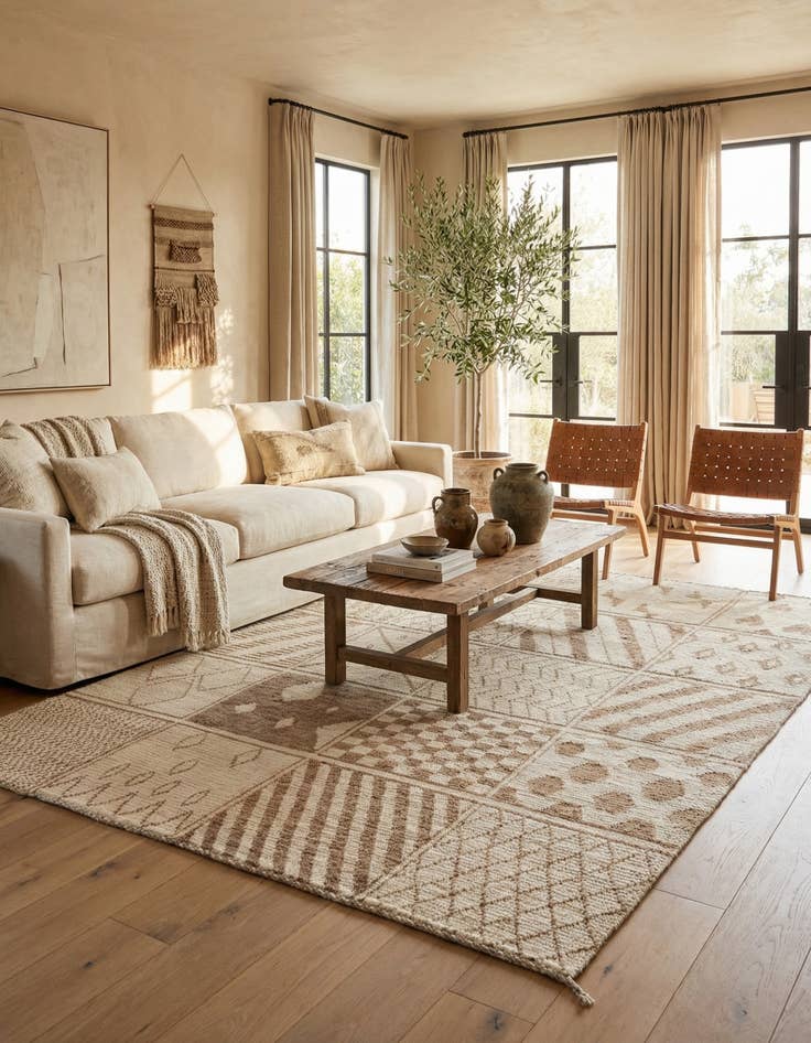 Detail image of 8' 8 x 10' 5 Hand Knotted Moroccan Wool Rug