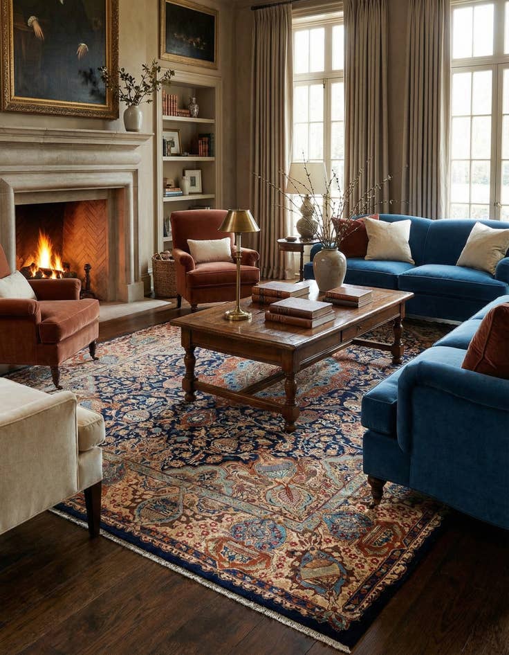 Detail image of 9' 11 x 12' 8 Kashmar Wool Rug