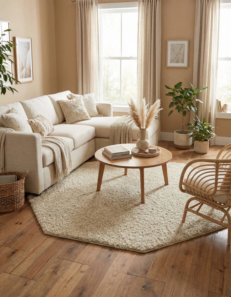 Detail image of  7' 10 x 7' 10 Everyday Shag Octagon Rug