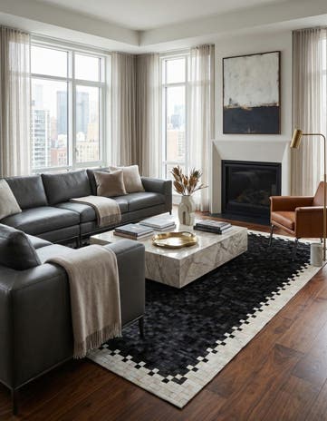 8' 2 x 9' 11 Cowhide Stocks Rug