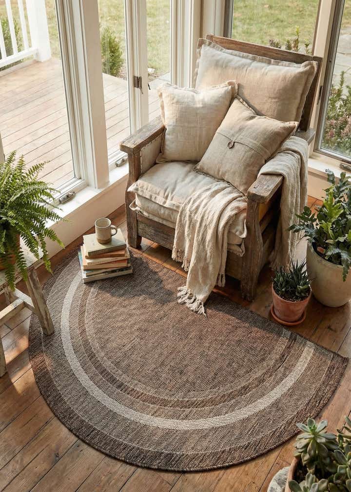 3' x 6' Easy-Clean Border Indoor / Outdoor Hearth Rug