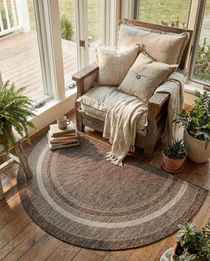3' x 6' Easy-Clean Border Indoor / Outdoor Hearth Rug