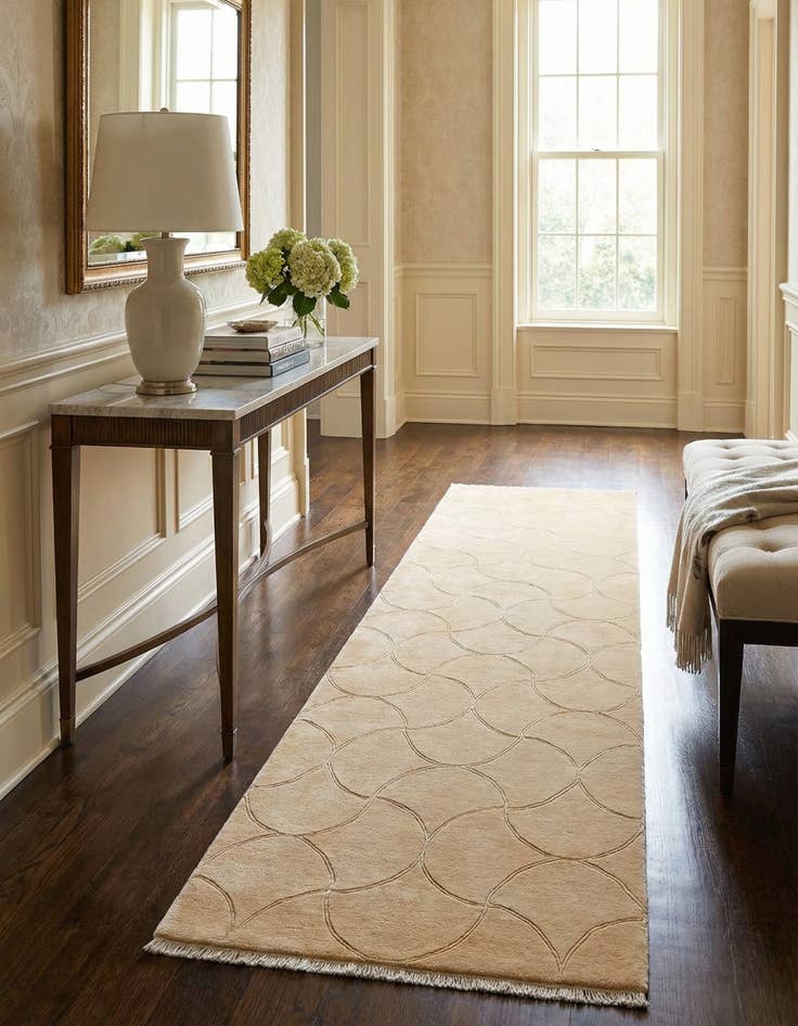 Detail image of 3' 6 x 13' 7  Hand Knotted Darya Wool Runner Rug