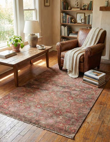 3' 5 x 5' 8 Hand Knotted Ultra Vintage Persian Wool Rug