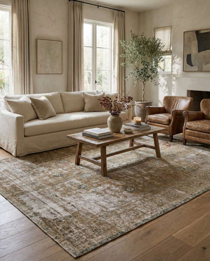 9' 7 x 11' 2 Hand Knotted Ultra Vintage Persian Wool Rug
