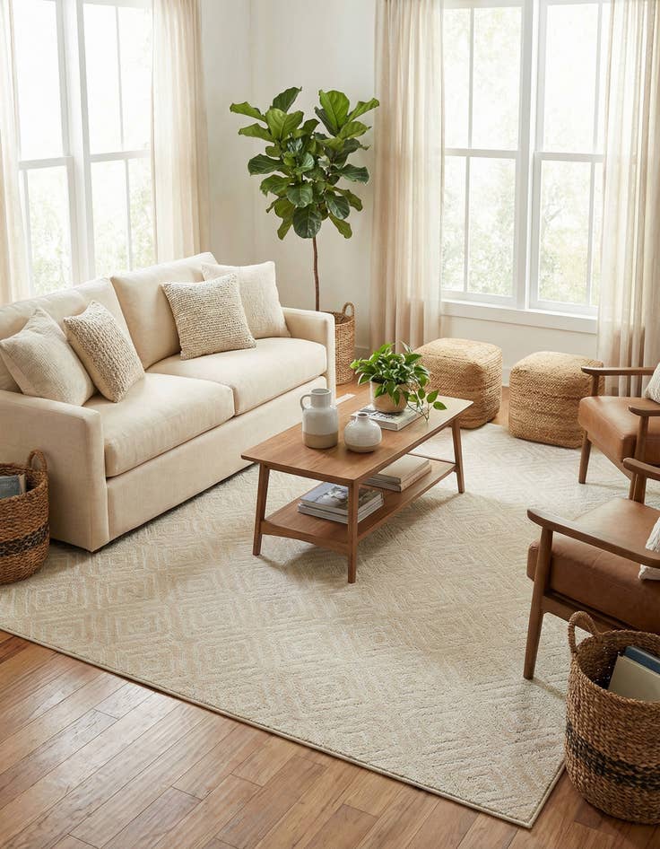 Detail image of  7' 10 x 7' 10  Washable Sabrina Soto Indoor / Outdoor Square Rug