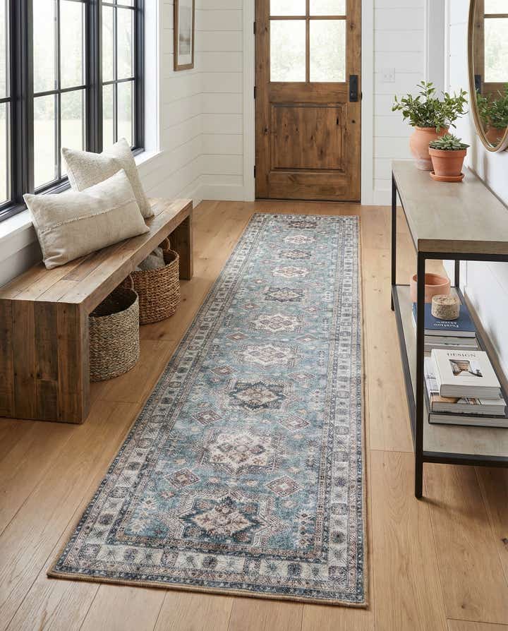 2' 7 x 12' Washable Timeless Runner Rug