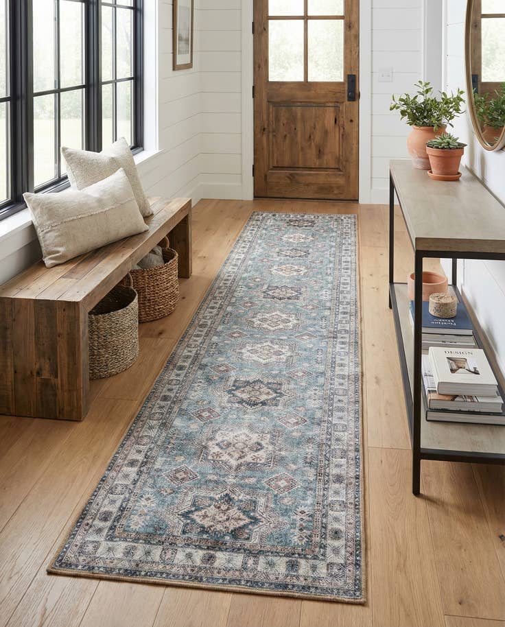 Detail image of 2' 7 x 12' Washable Timeless Runner Rug