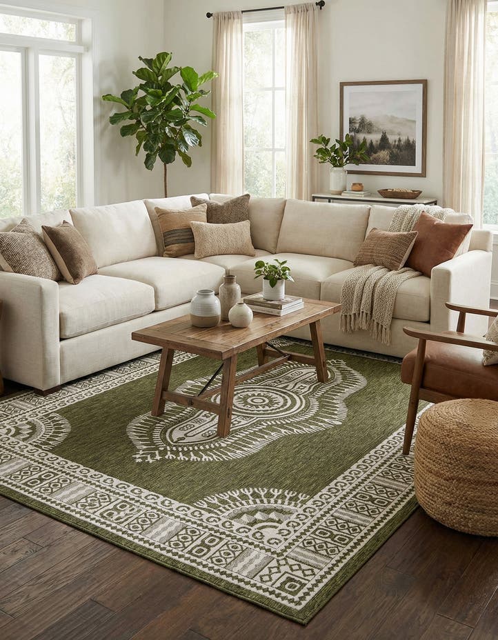 9' x 12' Easy-Clean Traditional Indoor / Ou...