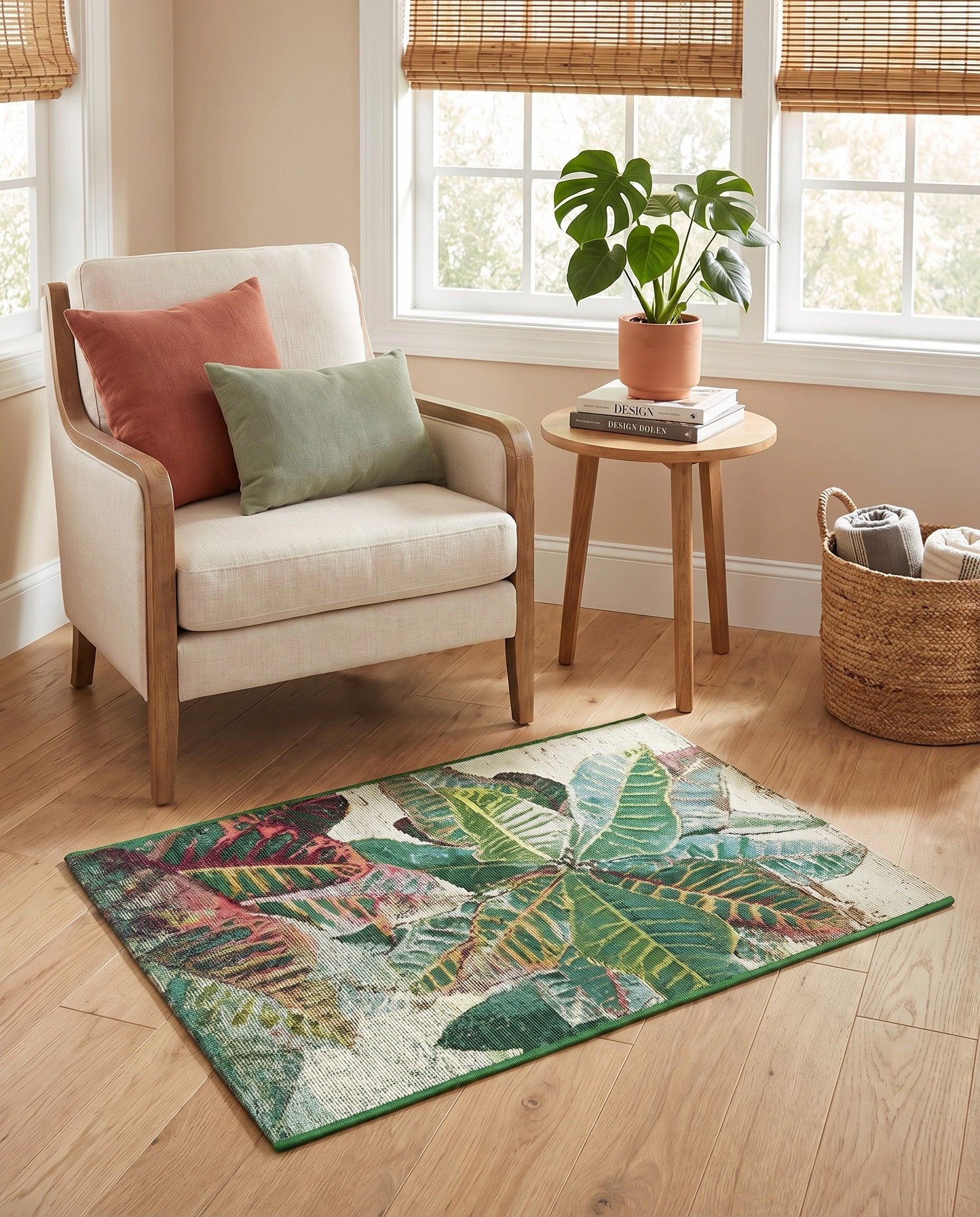 2' x 3' Easy-Clean Botanical Indoor / Outdoor Rug