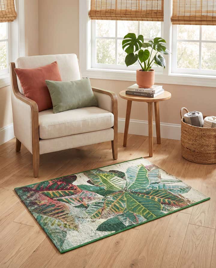 2' x 3' Easy-Clean Botanical Indoor / Outdoor Rug