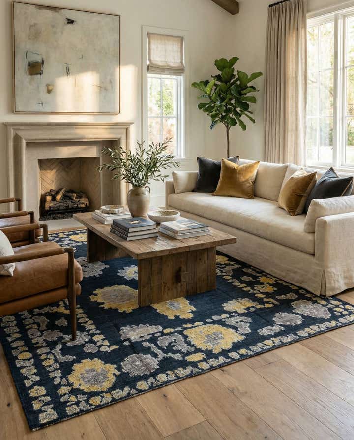 9' x 12' 3 Hand Knotted Oushak Wool Rug