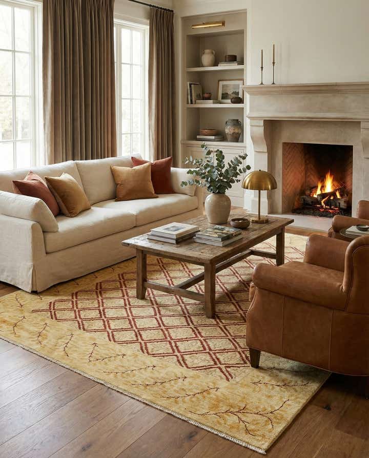 6' 5 x 8' 4 Hand Knotted Peshawar Ziegler Rug