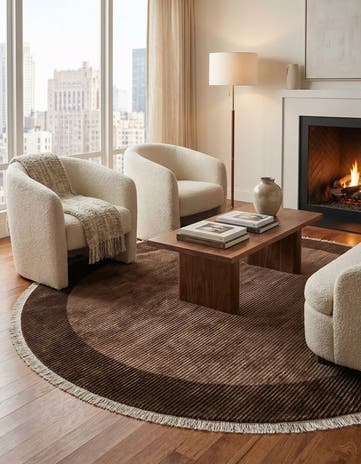 6' 7 x 6' 7 Hand Knotted Darya Wool Round Rug