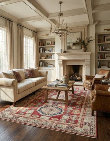 6' 9 x 9' 3 Hand Knotted Kazak Oriental Rug