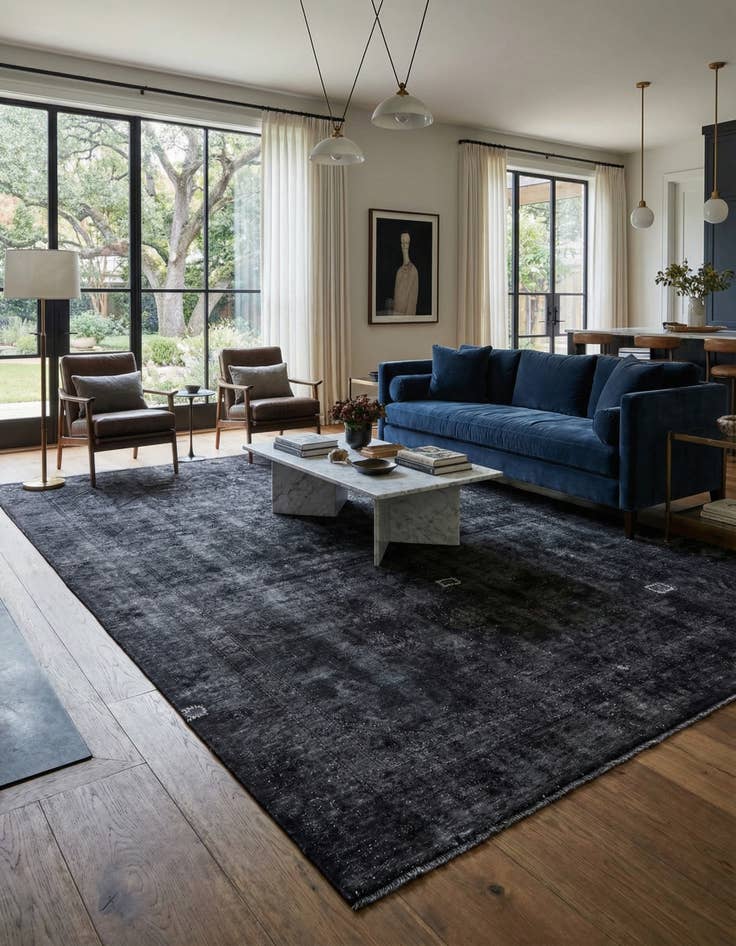 Detail image of 8' 10 x 12' 6 Hand Knotted Ultra Vintage Persian Wool Rug