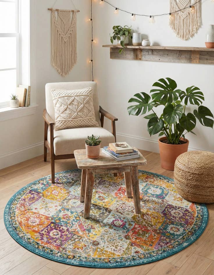 Detail image of  4' x 4' Madeline Round Rug