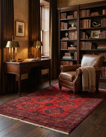 5' 9 x 7' 9 Ersari Afghan Wool Rug