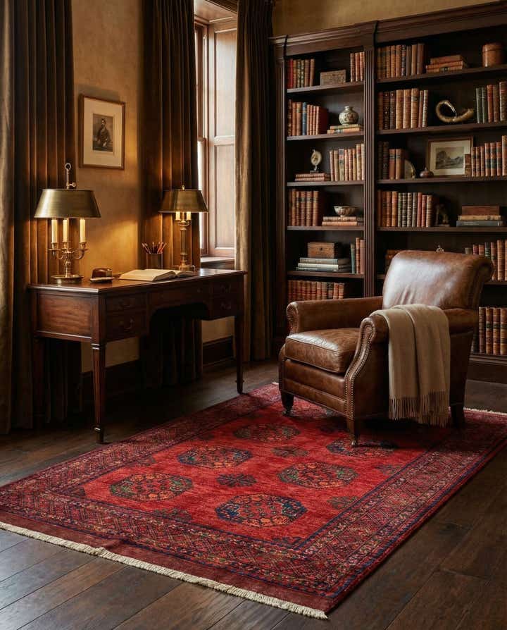 5' 9 x 7' 9 Ersari Afghan Wool Rug