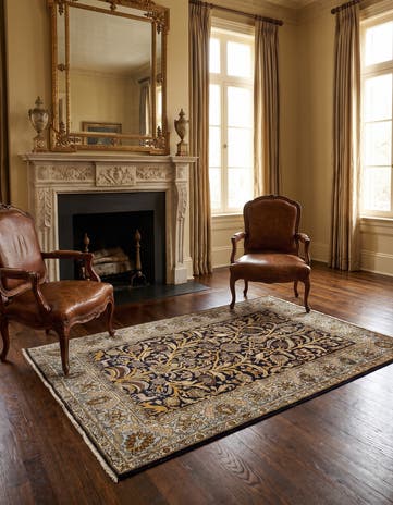 3' 10 x 6' 4 Ghom Silk Rug