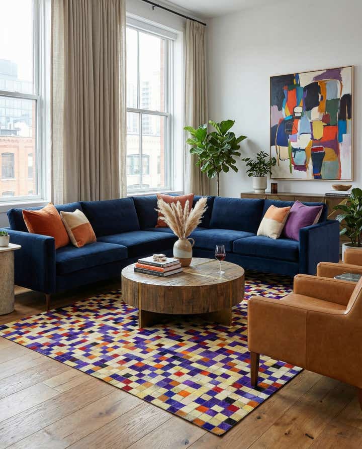 5' 1 x 7' 11 Cowhide - Patchwork Rug