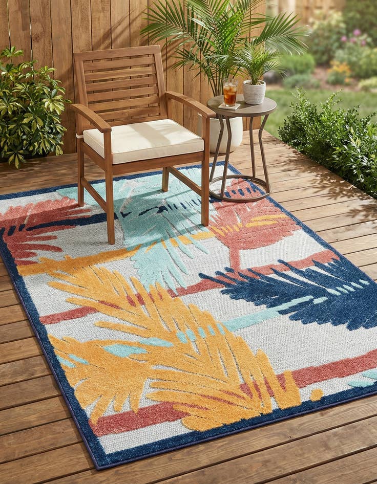 Detail image of 4' x 6'  Washable Belize Indoor / Outdoor Rug