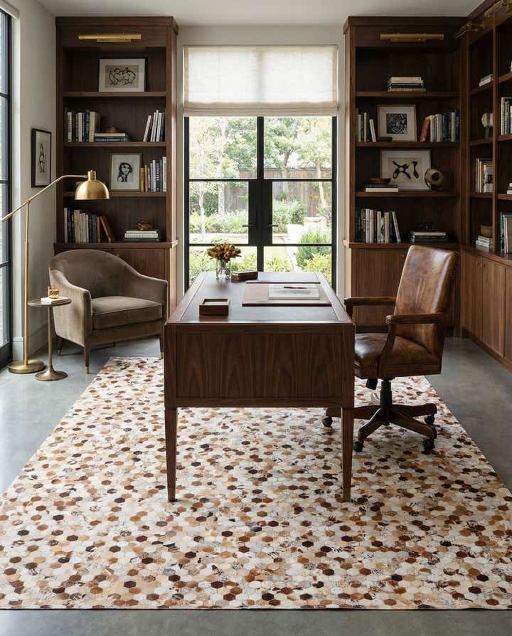 8' 1 x 9' 10 Cowhide Rug