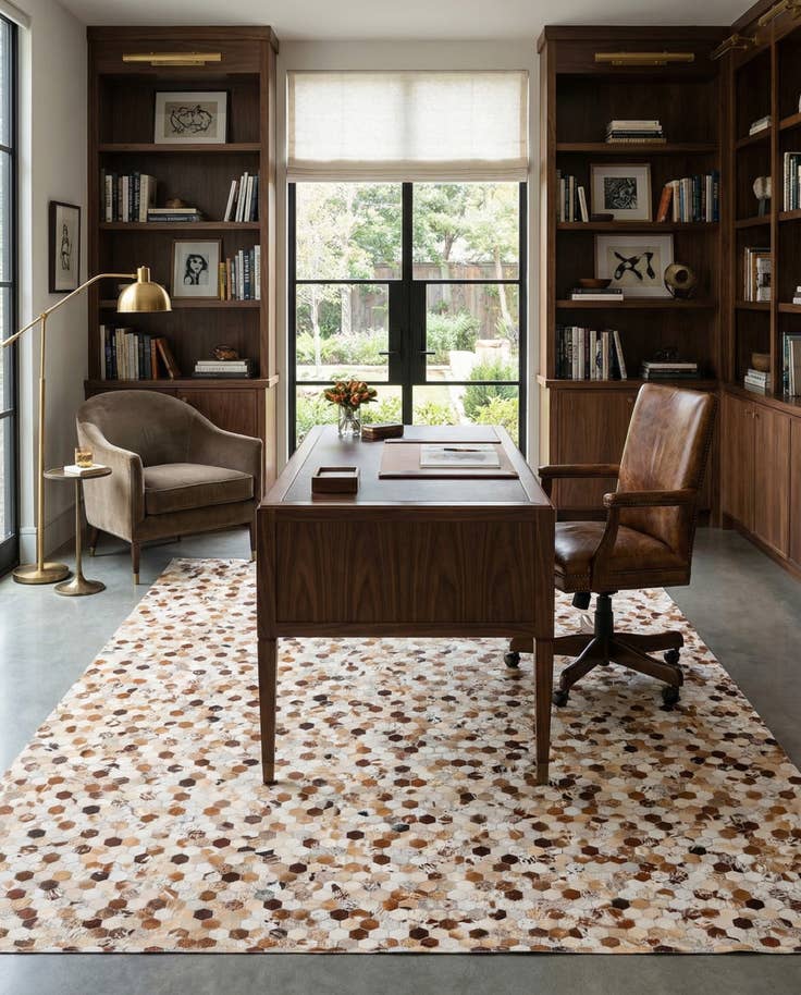 Detail image of 8' 1 x 9' 10 Cowhide Rug