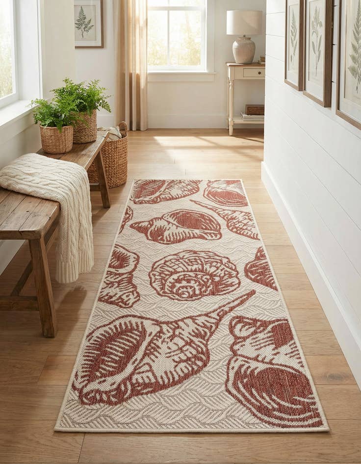 Detail image of  2' x 5' 3  Washable Coastal Indoor / Outdoor Runner Rug