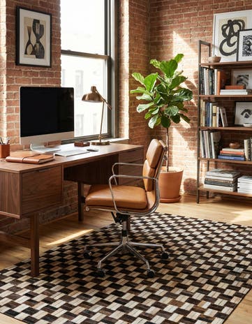4' 11 x 7' 10 Cowhide - Patchwork Rug