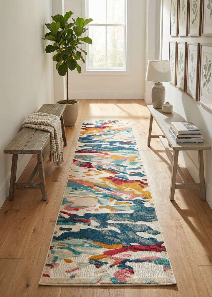 2' 7 x 10' Easy-Clean Casablanca Indoor / Outdoor Runner Rug