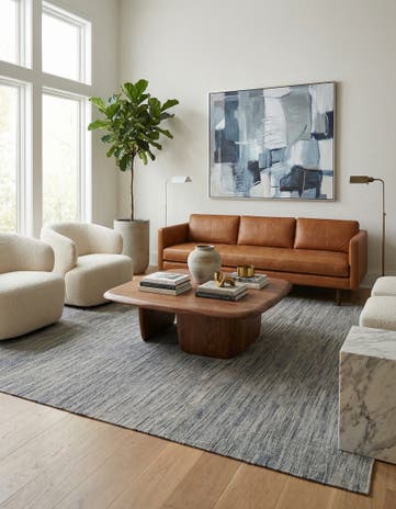 6' 11 x 9' 1 Hand Woven Kilim Modern Wool Rug