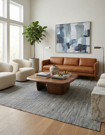 6' 11 x 9' 1 Hand Woven Kilim Modern Wool Rug
