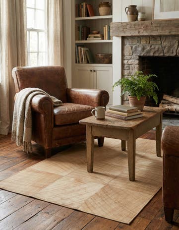 2' x 3' Cowhide Leather Rug