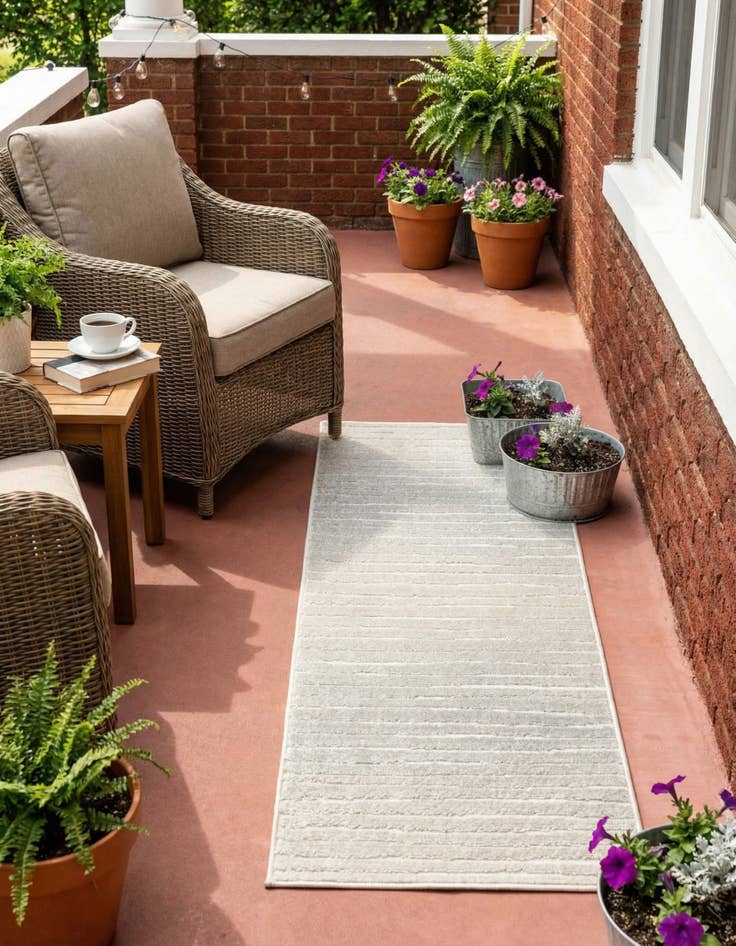 Detail image of 2' x 8' Easy-Clean Sabrina Soto Ola Indoor / Outdoor Runner Rug