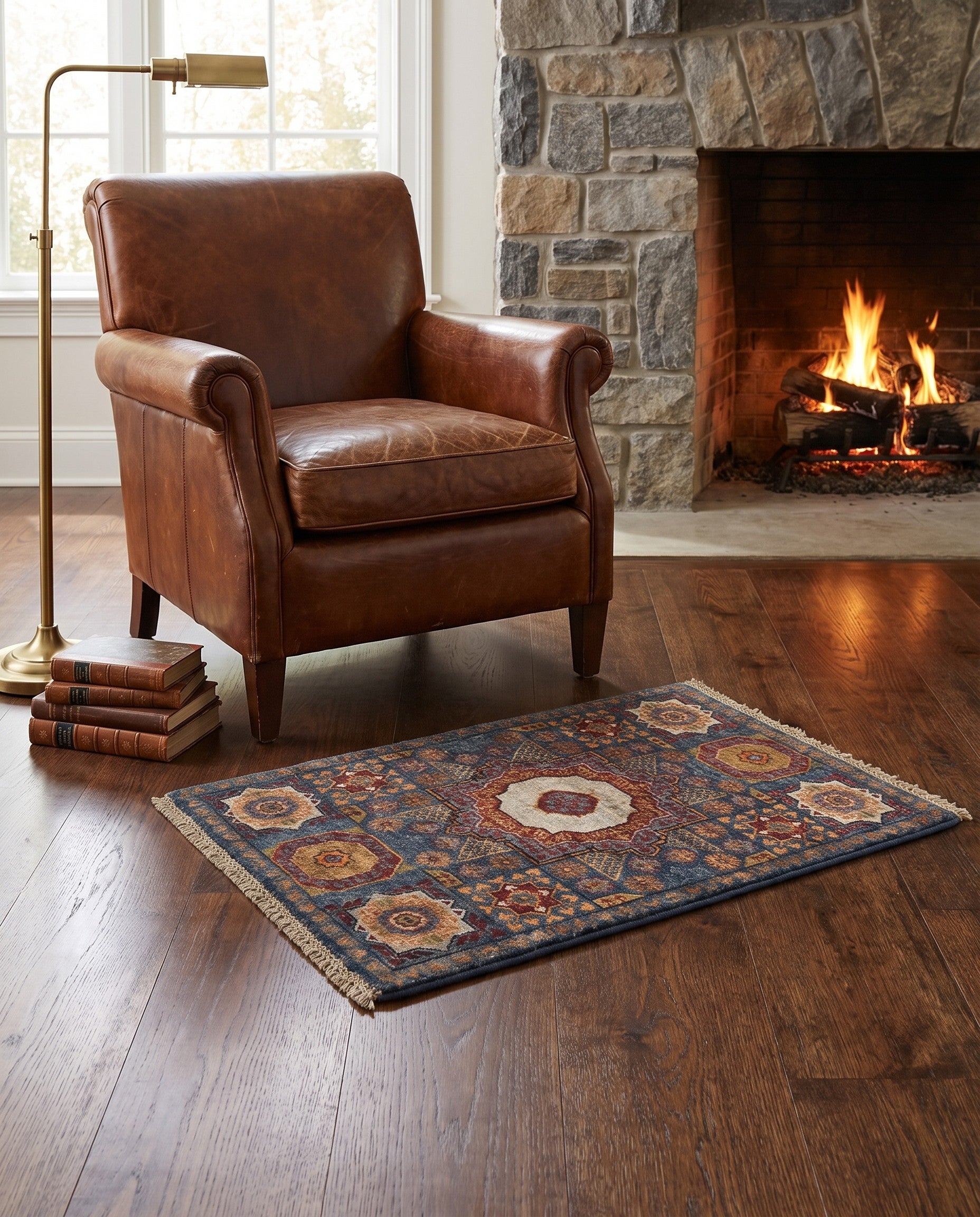 2' x 2' 10 Hand Knotted Mamluk Ziegler Rug