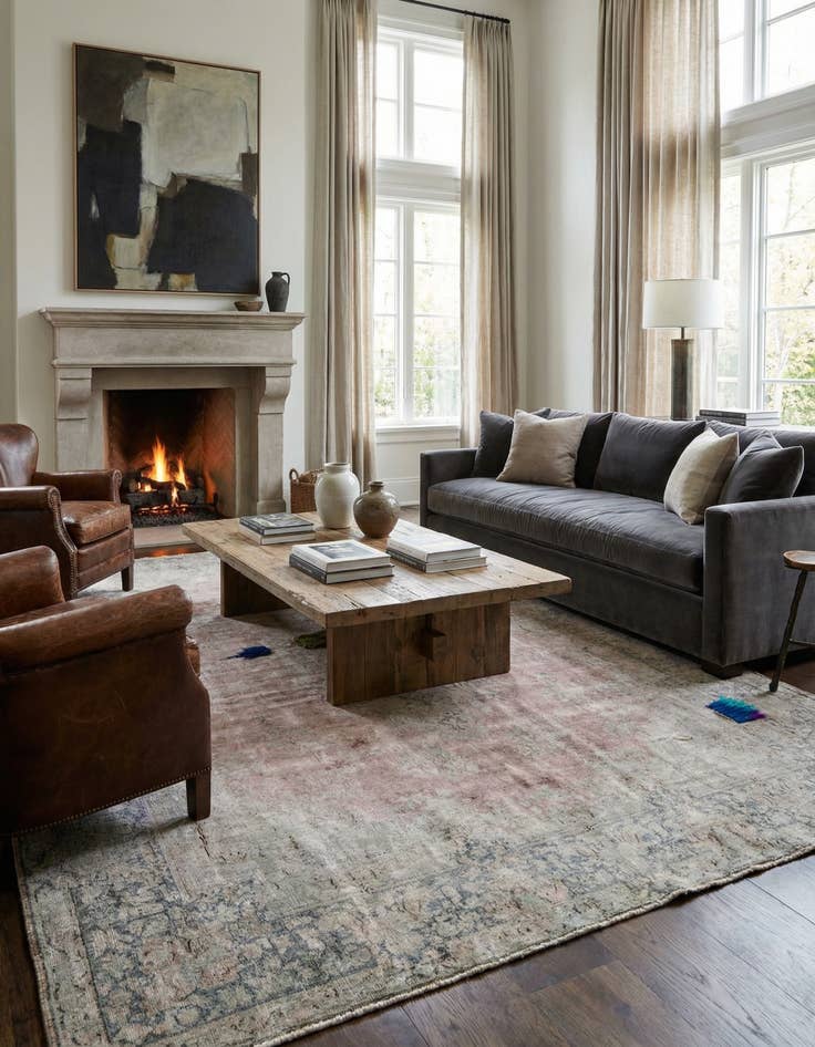 Detail image of  9' 8 x 13' 2  Hand Knotted Ultra Vintage Persian Wool Rug