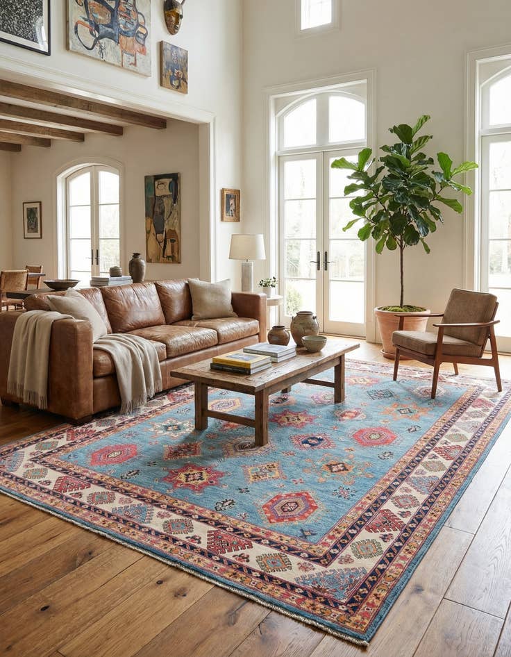 Detail image of 8' 3 x 11' 8  Hand Knotted Kazak Rug