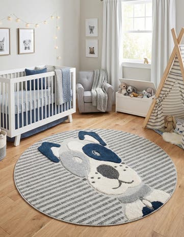 5' x 5' Whimsy Kids Round Rug