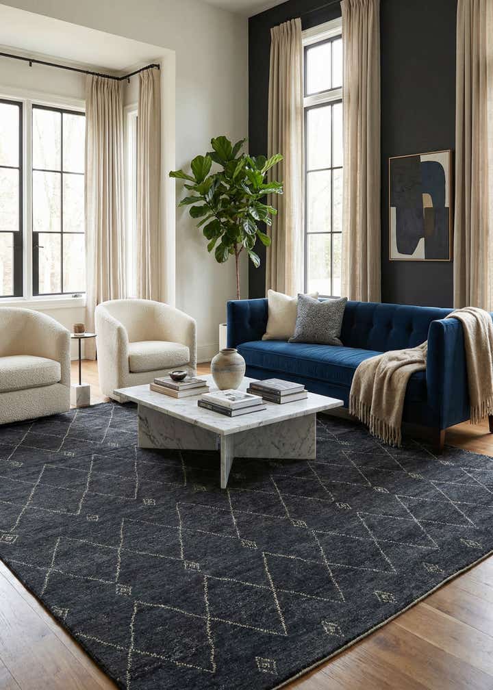 9' 3 x 12' 4 Hand Knotted Darya Wool Rug