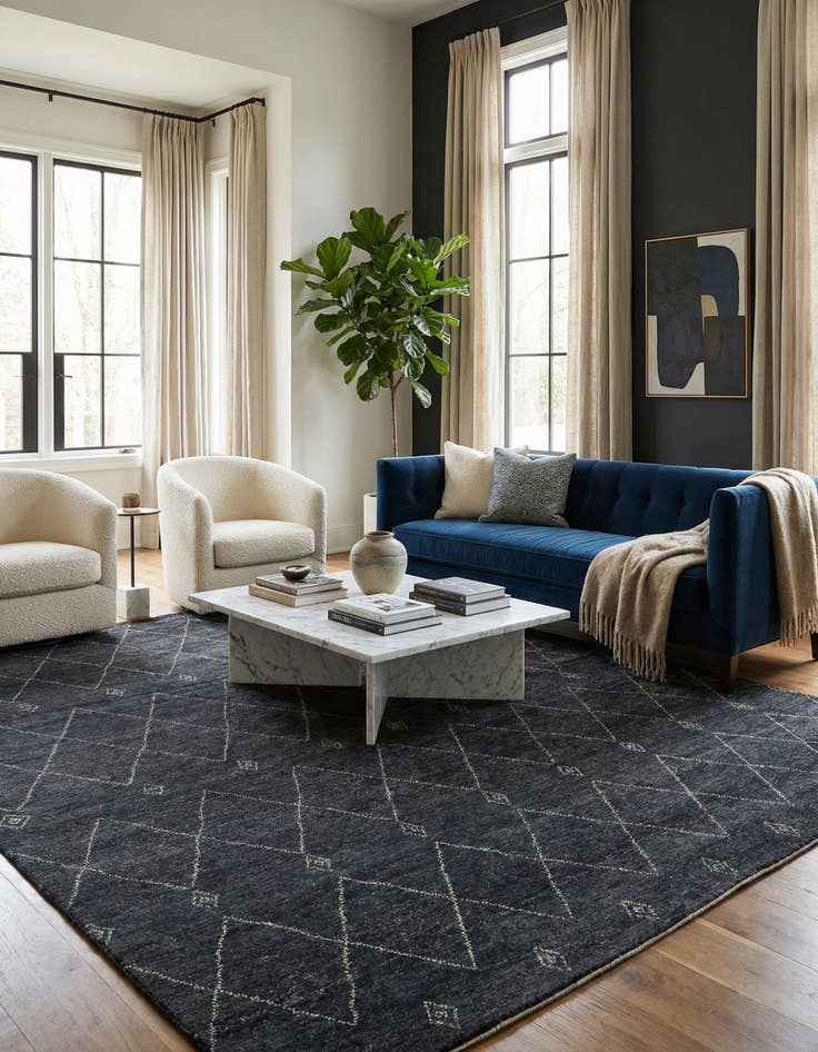 Detail image of 9' 3 x 12' 4  Hand Knotted Darya Wool Rug