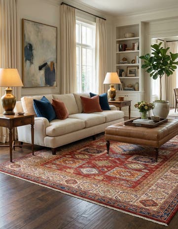 6' 6 x 9' 8 Hand Knotted Kazak Oriental Rug