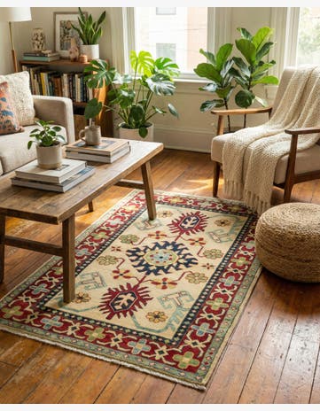 3' 3 x 5' Hand Knotted Kazak Rug