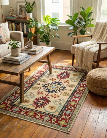 3' 3 x 5' Hand Knotted Kazak Rug