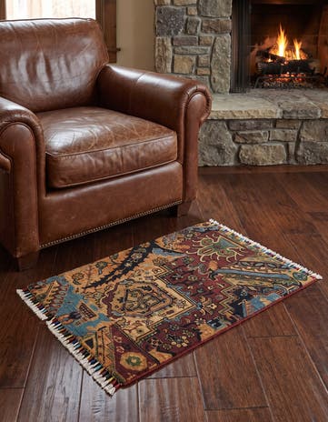 2' 2 x 3' Hand Knotted Ariana Ziegler Rug
