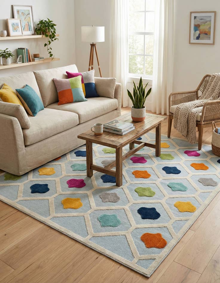 Detail image of  7' 10 x 10'  Washable Aruba Indoor / Outdoor Rug