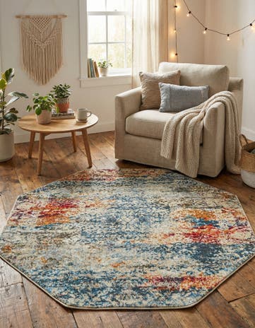Cream Santiago Octagon Rug