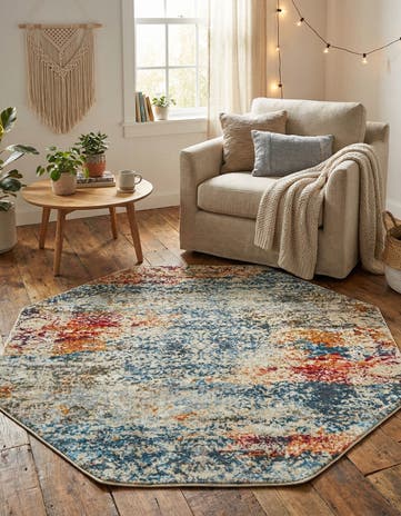 Cream Santiago Octagon Rug