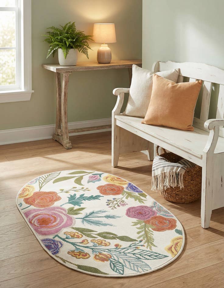 Detail image of 2' x 3' Blossom Oval Rug